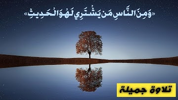 (وَمِنَ النَّاسِ مَن يَشْتَرِي لَهْوَ الْحَدِيثِ) تلاوة جميله جداً من سورة لقمان 🥀