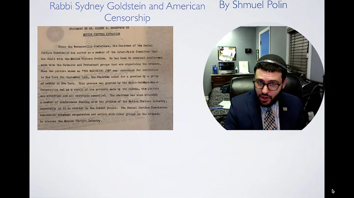 Rabbi Sydney Goldstein and American Censorship dur...