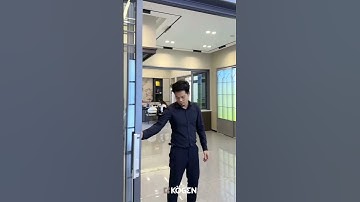 Cửa trượt quay 2 chiều nhôm Kogen ẩn bản lề có giảm chấn