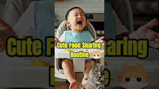 Funny Baby Feeding Cat Compilation 😭 Cute Baby &amp; Cat Viral Shorts
