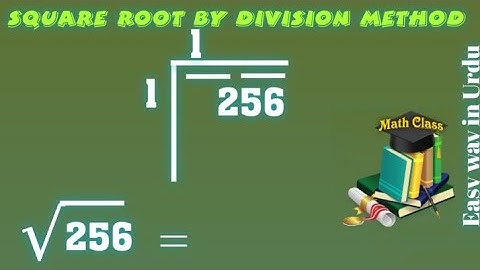 Find Square Root by Division Method in Urdu, Square Root of 256 (√256)