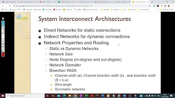 Advanced Computer Architecture - Module 1 Static Networks