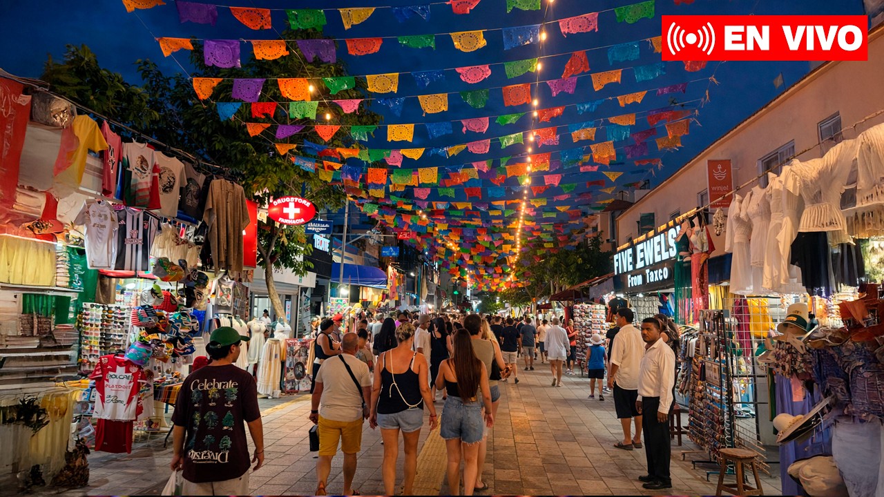 🔴 Playa del Carmen de Noche en vivo