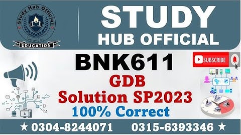bnk611 gdb Solution Spring 2023