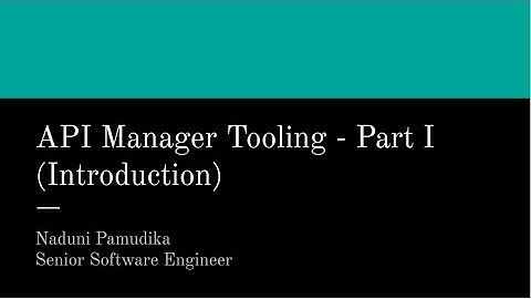 WSO2 API Manager Tooling - Introduction