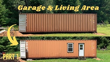 Shipping Container Build - Delivery, Framing, Cutting & Installing Windows+Door