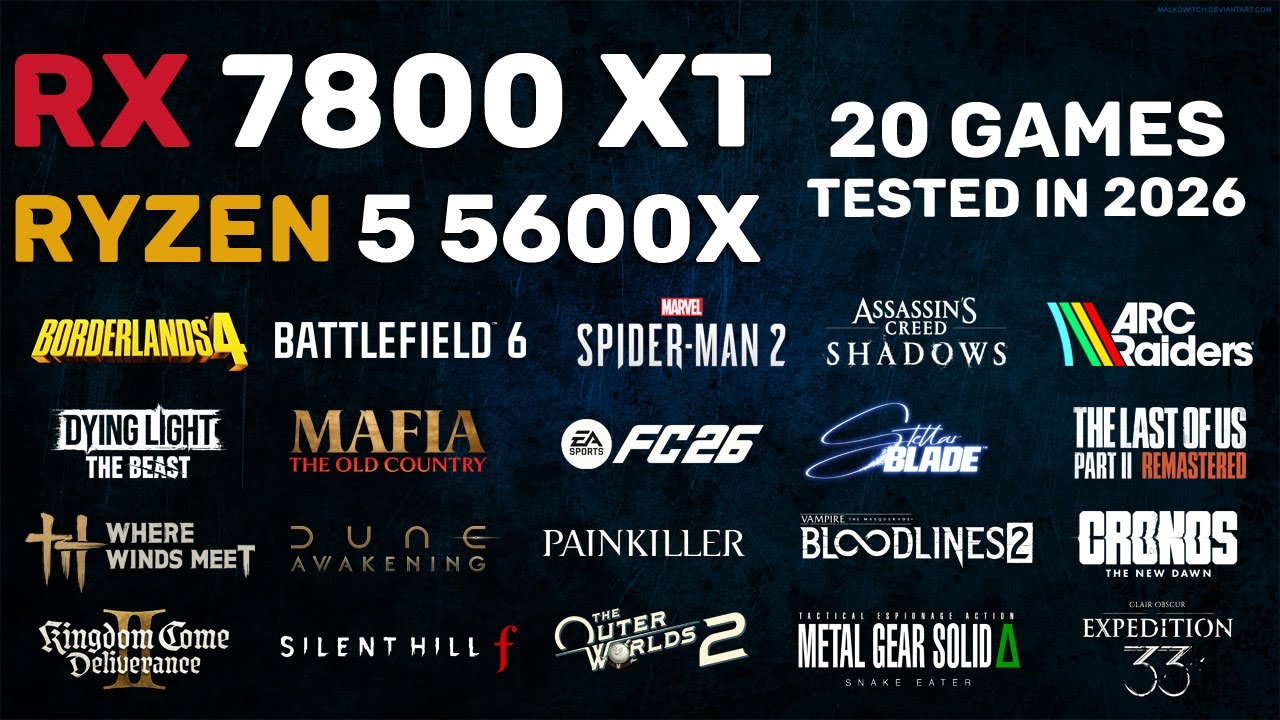 RX 7800 XT & Ryzen 5 5600x in 2026 - Test in 20 Games - YouTube