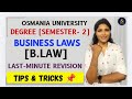 BLAW | BUSINESS LAWS | LAST-MINUTE REVISION | OU SEM-2 | DEGREE | 💯 PASS | @shivanipallela