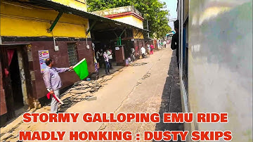 Madly Honking Stormy Galloping EMU Doorplating | High Speed Station Skips Compilation | Dust Storm