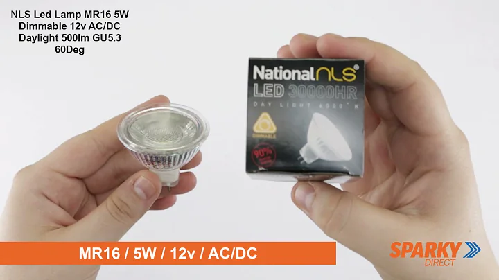 NLS | Led Lamp MR16 5W Dimmable 12v AC/DC Daylight 500lm GU5.3 60Deg