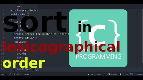 C Programming : Sort Elements in Lexicographical Order Dictionary Order