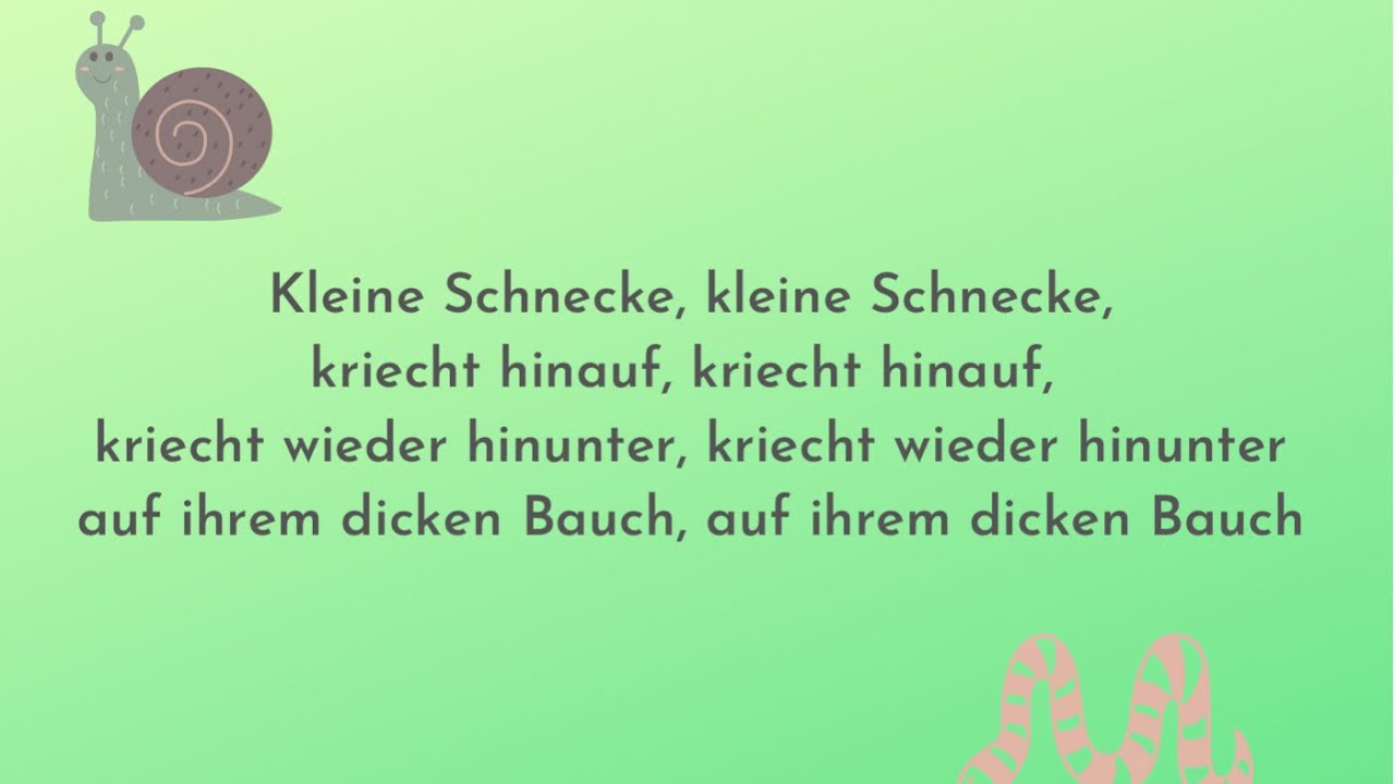 Kleine Schnecke Text Pdf