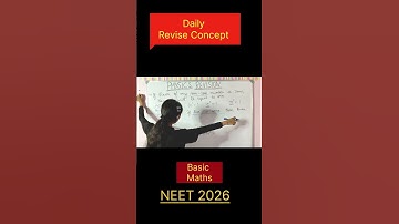 Daily Revise Concept 🧐🎯 | Basic Maths | NEET 2026      #neet #pw #physicswallah #neet2026 #ytshorts