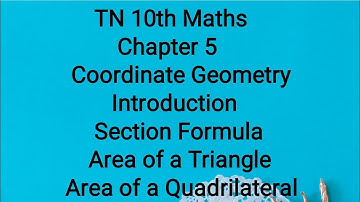 TN 10th Maths Chapter 5 Coordinate Geometry Introduction Area of the Triangle Area of the Quadrilate