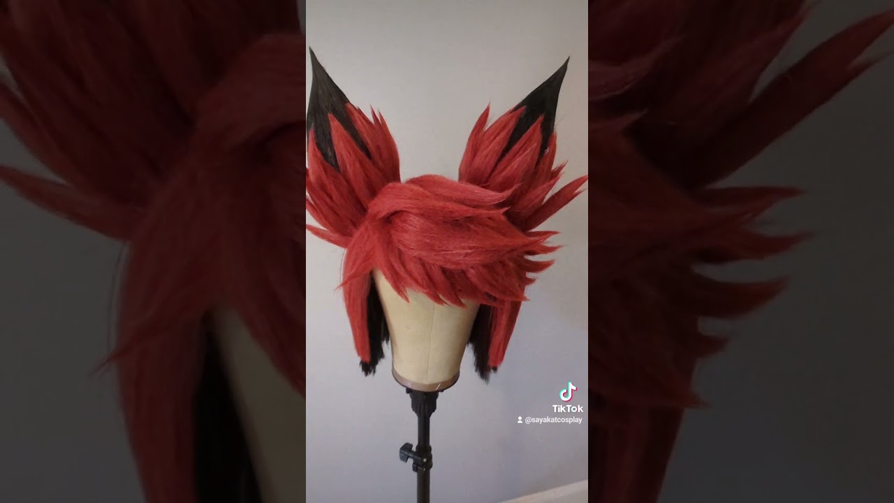 Alastor wig version 2 #cosplay #hazbinhotellucifer #shorts