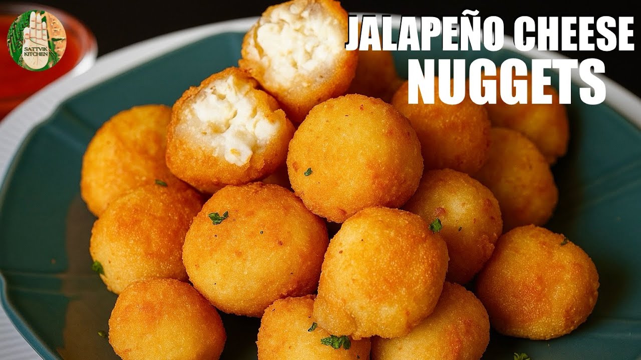 Jalapeno cheese nuggets recipe || Cheese nuggets - Sattvik Kitchen