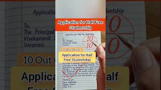 🔴 Application for Half Free Studentship | Simple Application Letter Format