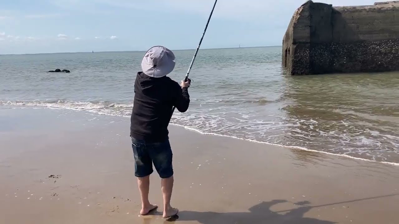 Pêche surfcasting dans les Blockaus en Charente Maritime