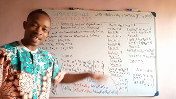 FEG 303: Full Blast LU Decomposition Method of Solving System of Linear Equations