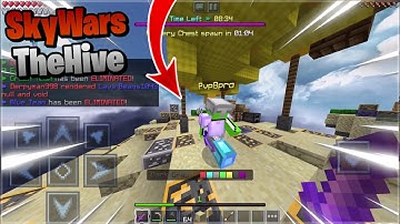 Minecraft Bedrock Edition Skywars Montage #2 [Hive] “SOLO” Gameplay Split Touch Control MCPE