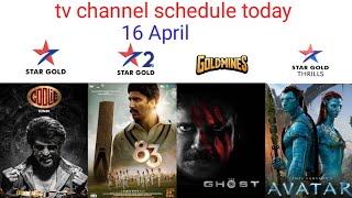 Tv Channel Schedule Today16 April Schedule 2026