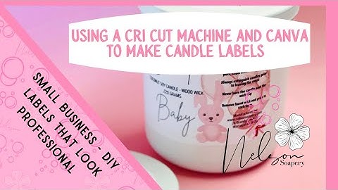 How to make DIY candle labels with a cricut machine and canva  - using printable vinyl no smudges
