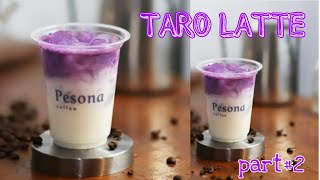 Membuat minuman Taro Latte kekinian Part.2