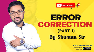 Error Correction And Detection ( Part-1) | Concepts Of Error Correction | English Mantras