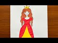 Easy Princess Drawing | how to draw a princess easy step by step