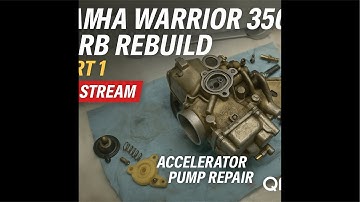 YAMAHA WARRIOR 350 CARB REBUILD | PART 1 | ACCELERATOR PUMP REPAIR