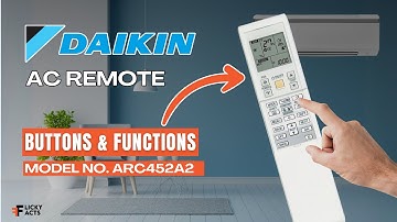 Daikin AC Remote Buttons & Functions (Model No: ARC452A2) | Heat Pump Remote Guide
