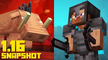 NEW Minecraft 1.16 Nether Update! Netherite / Hoglin Mob (20w06a Snapshot)