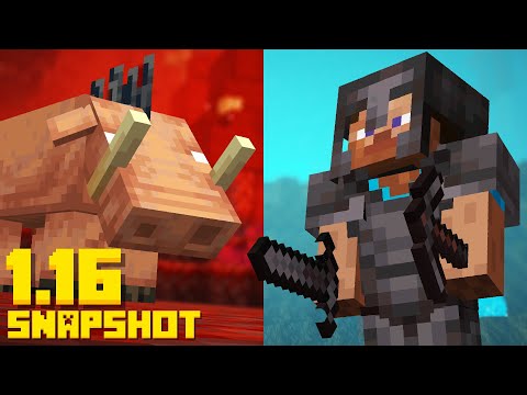 NEW Minecraft 1.16 Nether Update! Netherite / Hoglin Mob (20w06a Snapshot)