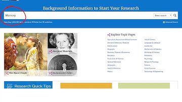 VISC1001 Research a Theme using Credo Reference