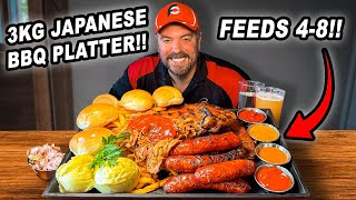 98% of People Can't Finish This 3kg Midtown 'Dinosaur' BBQ Platter Challenge in Tokyo, Japan!!