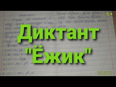 56. Диктант "Ежик"