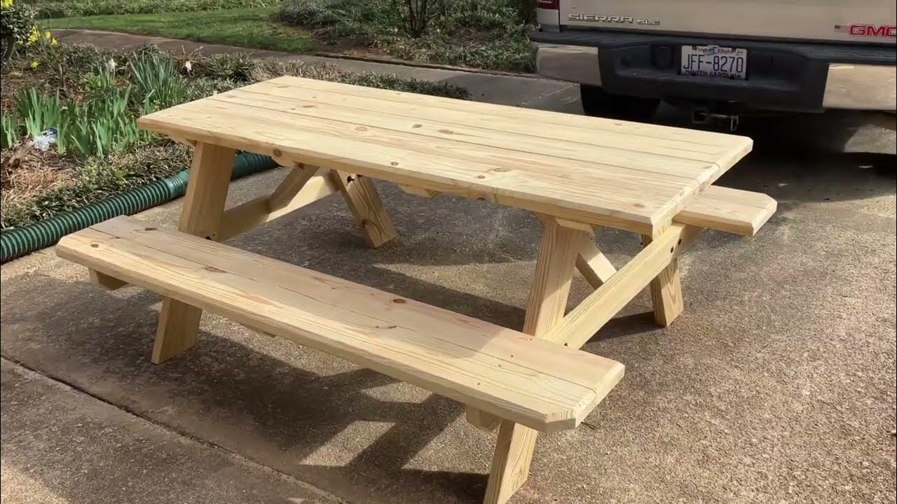 How To Build a 6ft Picnic Table YouTube