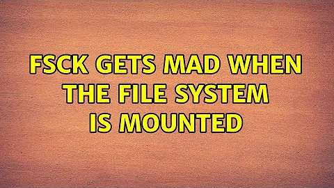 Fsck gets mad when the file system is mounted (3 Solutions!!)