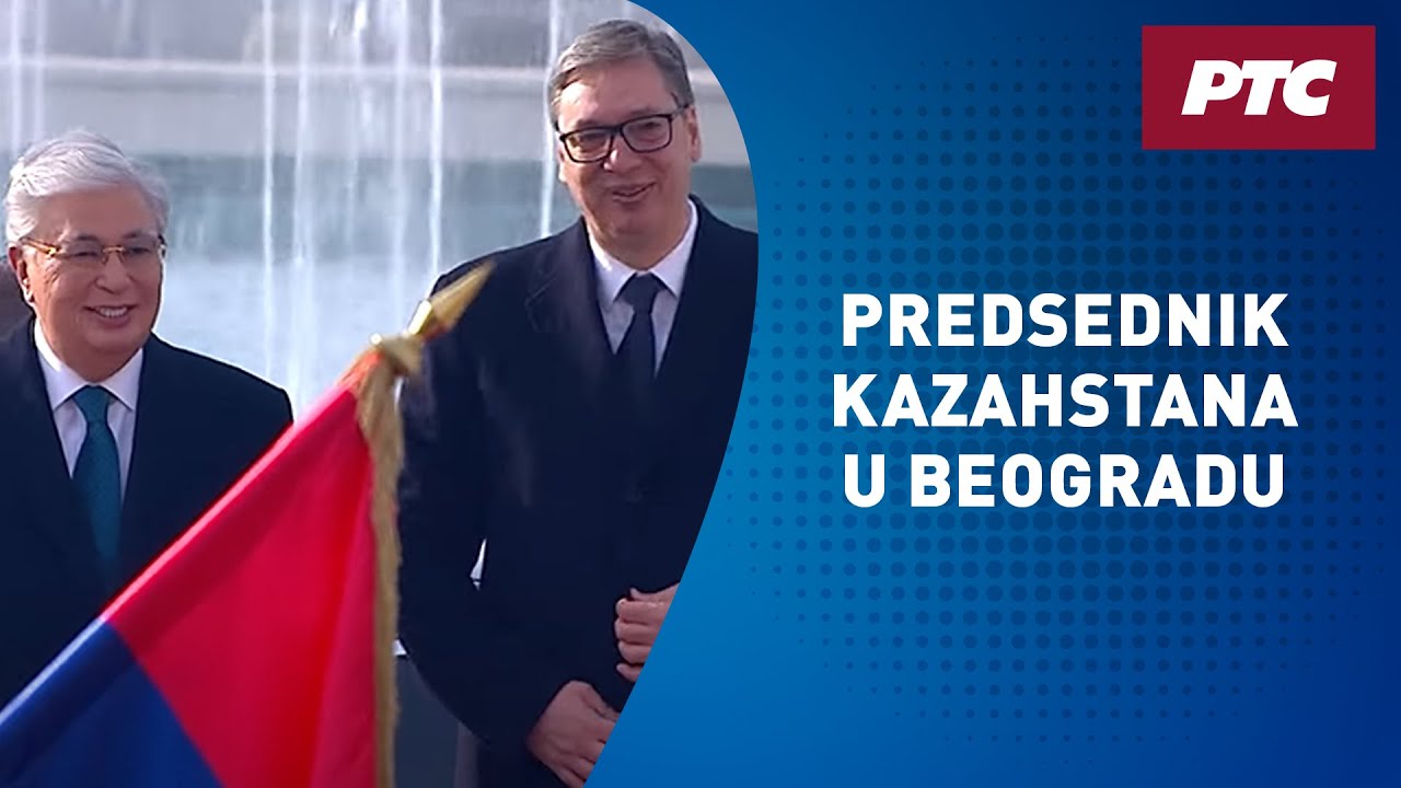Predsednik Kazahstana u Beogradu, svečani doček ispred Palate 