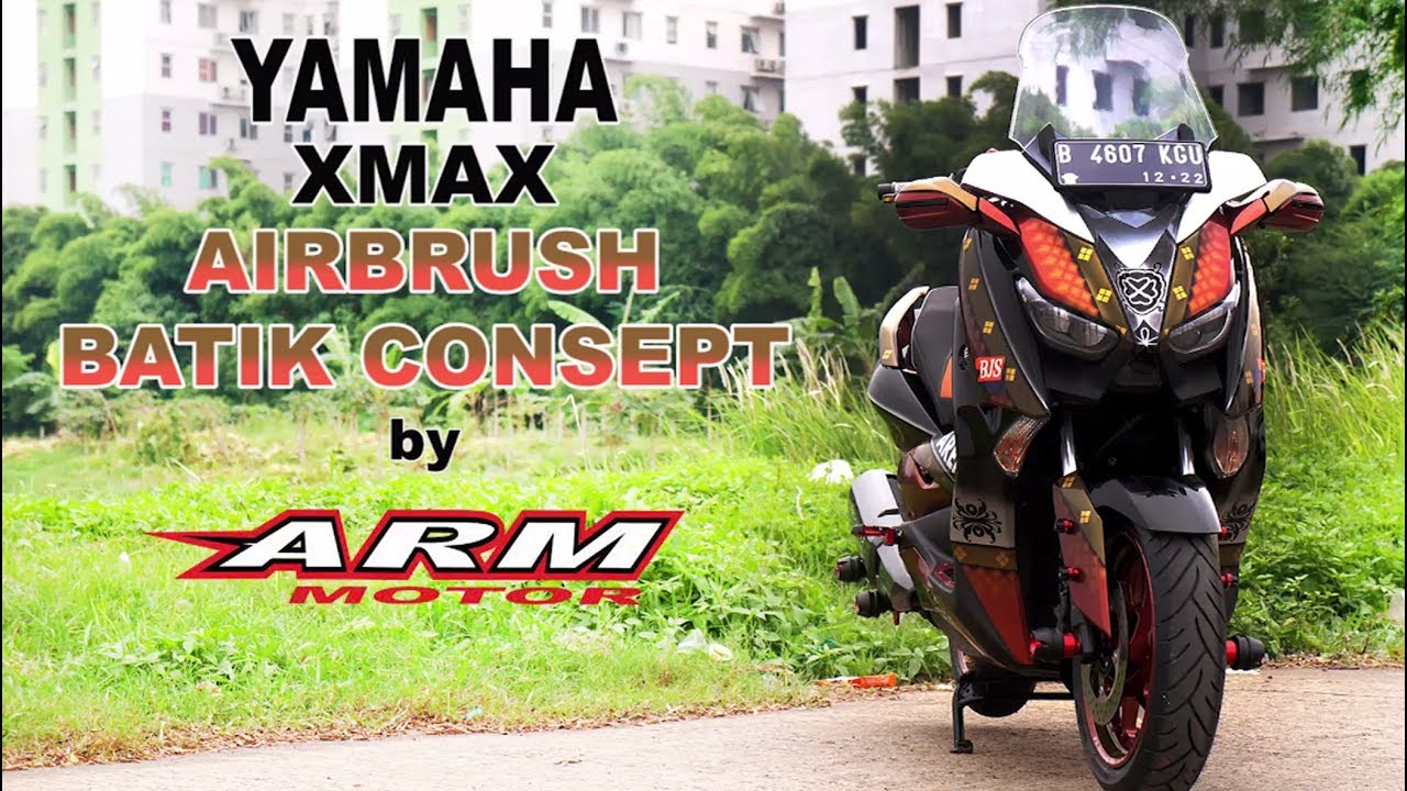 Yamaha Xmax Airbrush Batik Design By Arm Youtube