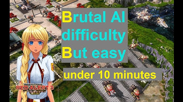 How to defeat Brutal AI difficulty Command & Conquer - Red Alert 3 under 10 minutes