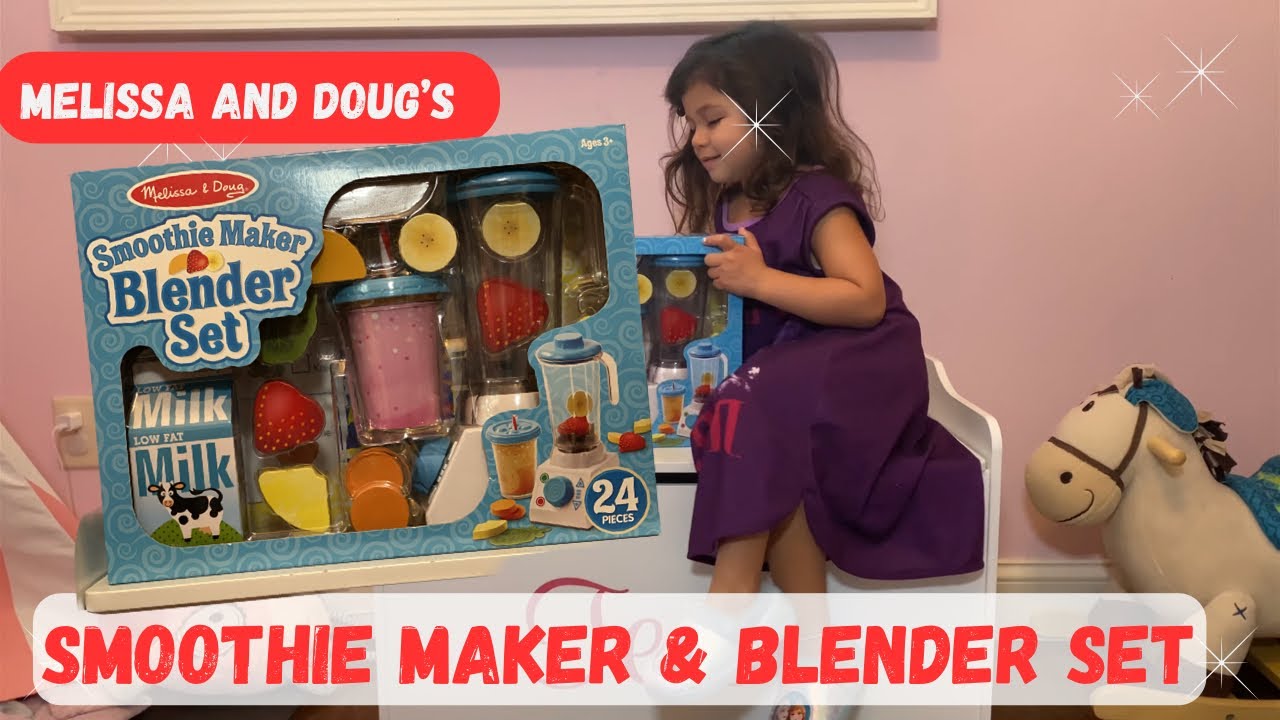 Melissa & Doug Smoothie Maker Blender Set with Play Food - 22