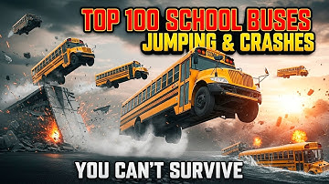 100 School Bus Jumps & Crashes – BeamNG Drive Crazy Bus Crash Test Compilation