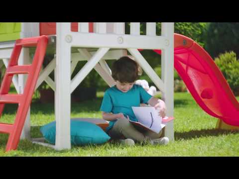 Домик на сваях с горкой Smoby