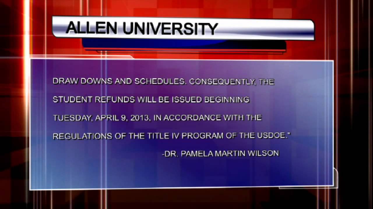 Allen University students get refund checks YouTube