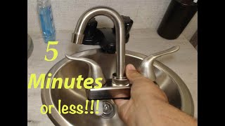 How to change an RV bathroom faucet in 5 minutes or less.