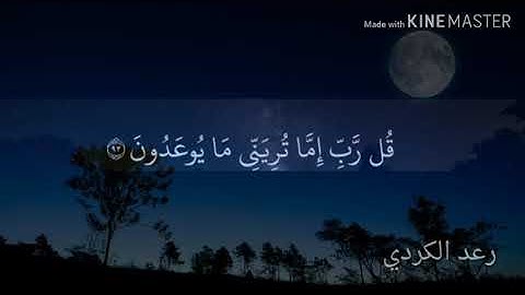رعد الكردي في تلاوه خاشعة تاخذك الى عالم اخر .. سورة المؤمنون