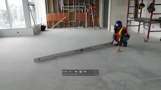 Testing A Concrete Subfloor For Flatness Using 10 Straightedge You