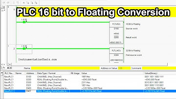 PLC 16 bit to Floating Conversion - FLT and FLTL Instructions
