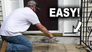 How to Replace Rotted Bottom Door Trim | Exterior Kick Board Under Door